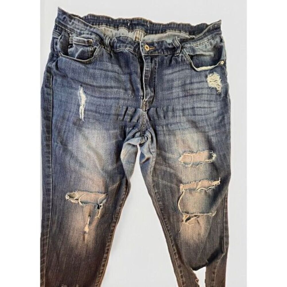 2003 Kancan‎ Los Angeles Womens Jeans Size 3XL  Rips W38 Stretches To W44 C Pic
